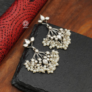 Festive Kundan Silver Earrings