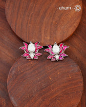 Festive Lotus Silver Earrings