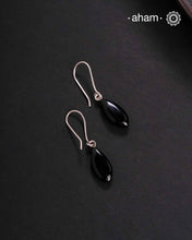 Black Onyx Silver Earrings