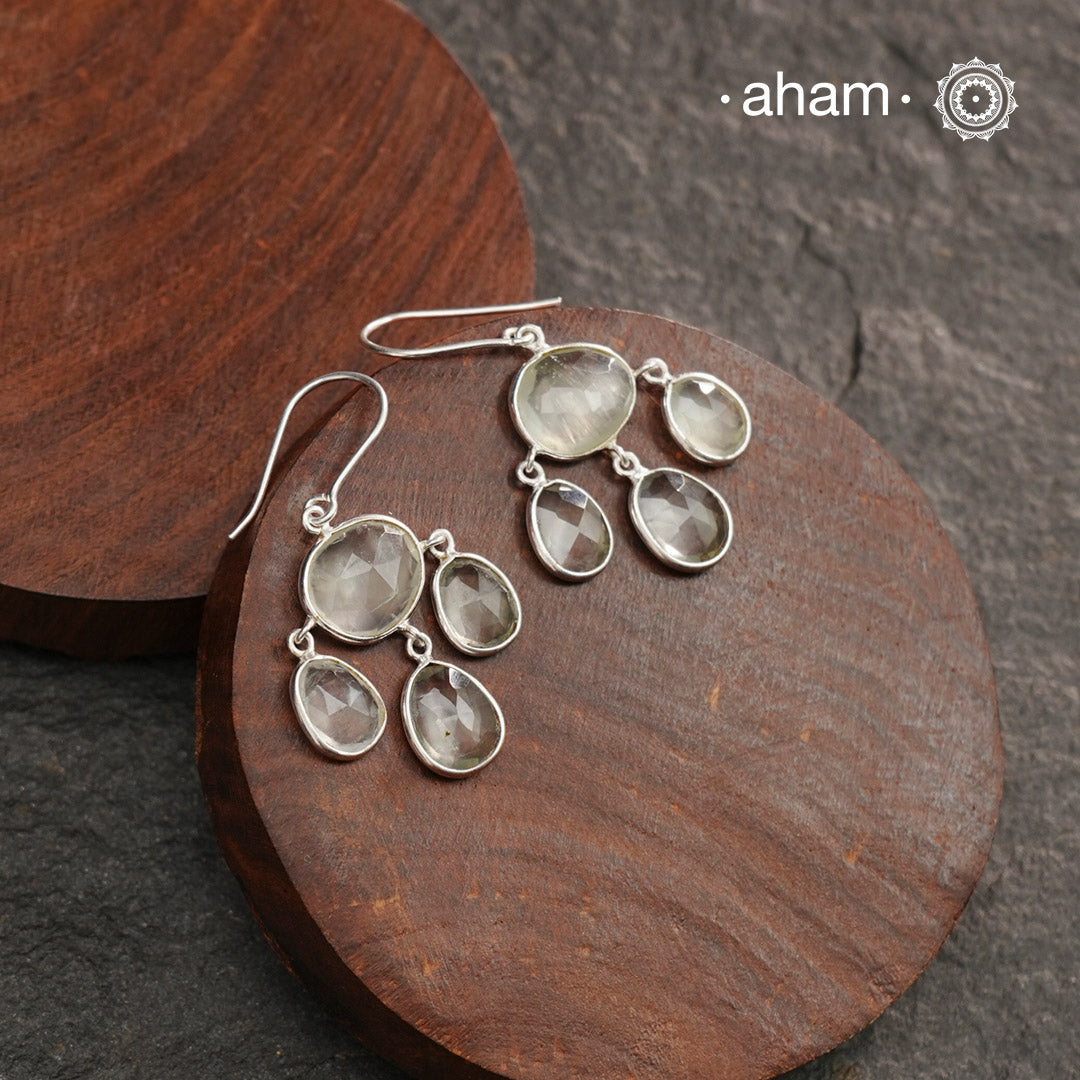 Contemporary light weight earrings in 92.5 silver. Minimalist work wear jewellery.Perfect wear from Dawn to Dusk 