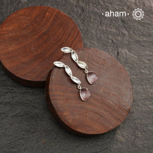 Contemporary light weight earrings in 92.5 silver and semi precious stone drop.Minimalist work wear jewellery.Perfect wear from Dawn to Dusk