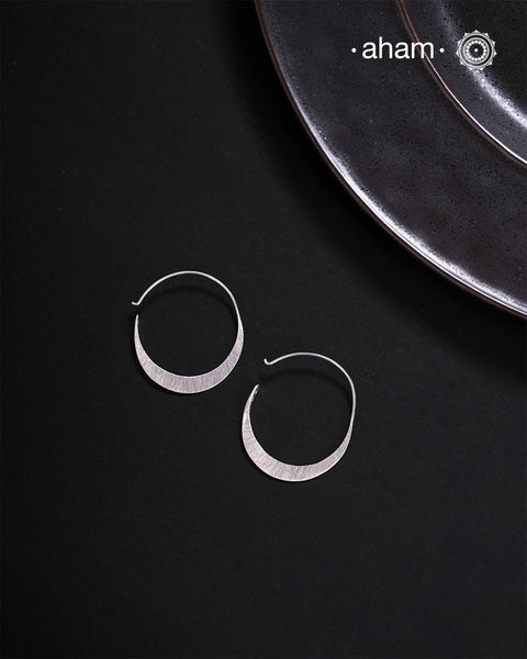 Contemporary light weight earrings in 92.5 silver.Minimalist work wear jewellery.Perfect wear from Dawn to Dusk.