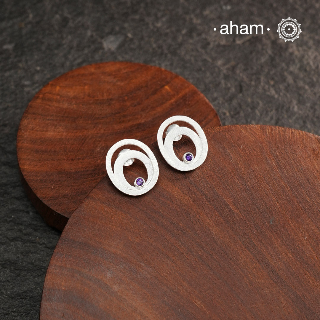 Contemporary light weight earrings in 92.5 silver.Minimalist work wear jewellery.Perfect wear from Dawn to Dusk