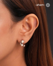 A.M P.M Silver Earrings