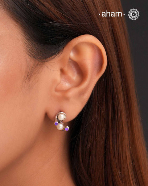 AM.PM Amethyst Silver Earrings