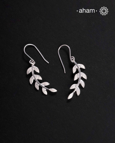 Contemporary light weight earrings in 92.5 silver. Minimalist work wear jewellery.Perfect wear from Dawn to Dusk.