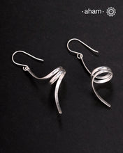 Contemporary light weight earrings in 92.5 silver. Minimalist work wear jewellery.Perfect wear from Dawn to Dusk.