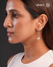 Contemporary light weight earrings in 92.5 silver. Minimalist work wear jewellery.Perfect wear from Dawn to Dusk.