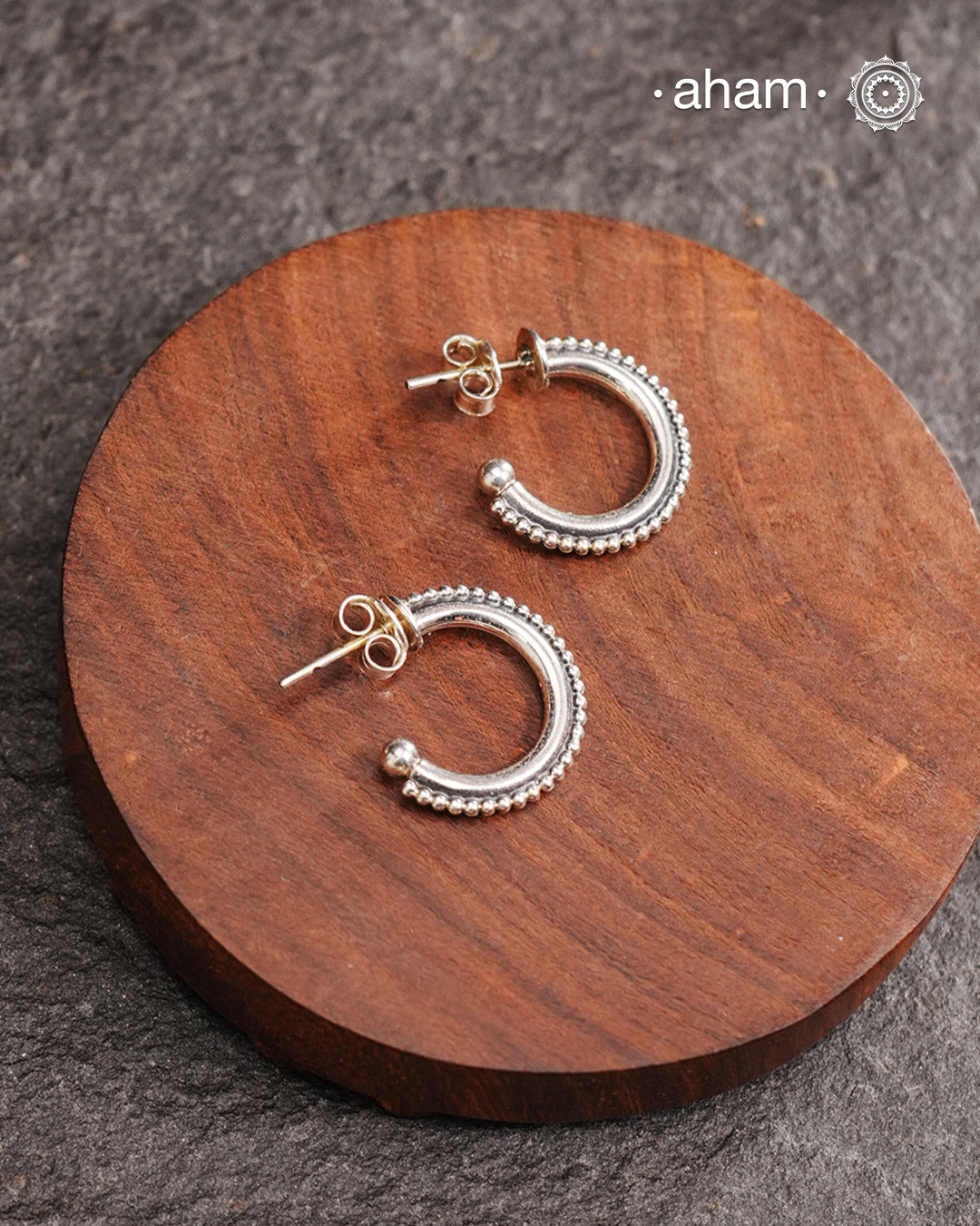 A.M P.M Silver Earring