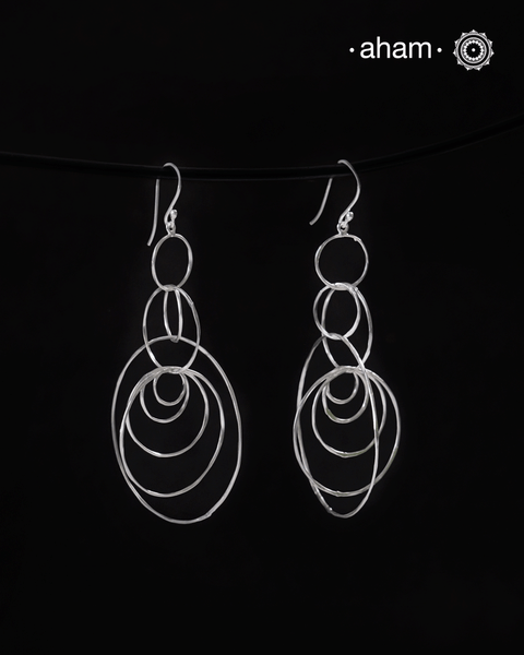 Contemporary light weight earrings in 92.5 silver.For those who love the drama without the weight.Perfect wear from Dawn to Dusk