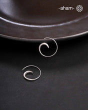 AM PM Small Hoop Silver Earring