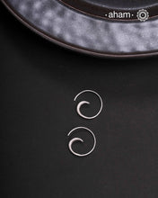 AM PM Small Hoop Silver Earring