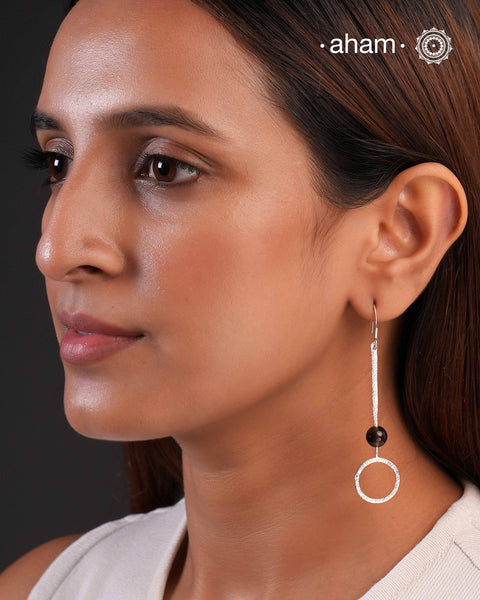 Contemporary light weight earrings in 92.5 silver. Minimalist work wear jewellery.Perfect wear from Dawn to Dusk.