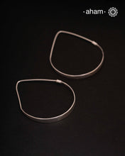 A.M P.M Silver Hoops