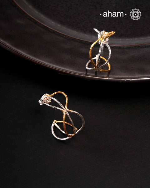 A.M P.M Silver Earring