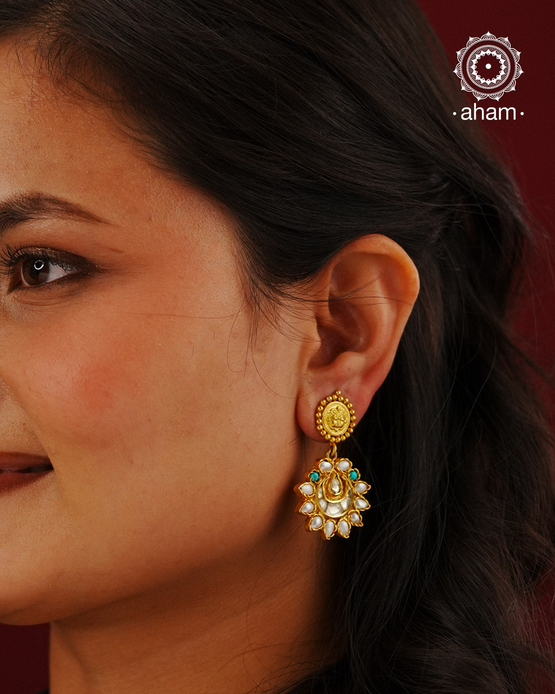 Kundan Pearl Gold Polish Drops