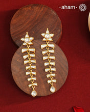 Kundan Gold Polish Silver Earrings