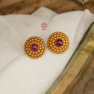 Gold Polish Silver Studs