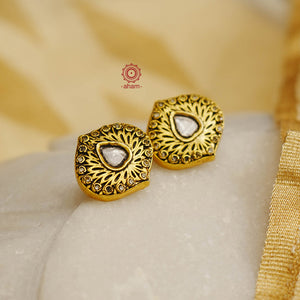 Elegant gold polish studs, handcrafted in 92.5 sterling silver and dipped in gold.  Perfect to pair with your formal work wear and even your evening gowns. 