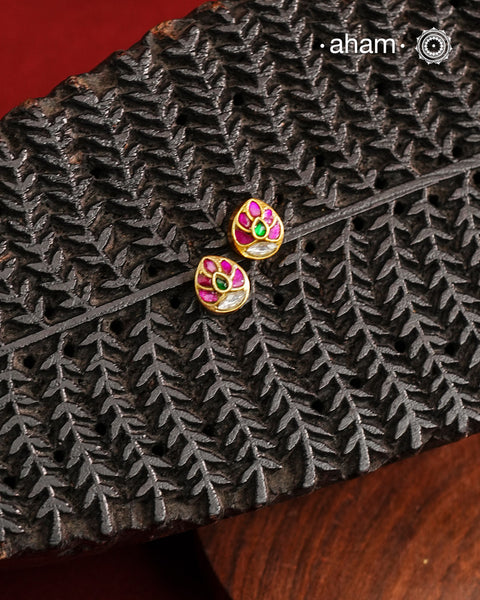 Gold Polish Silver Studs