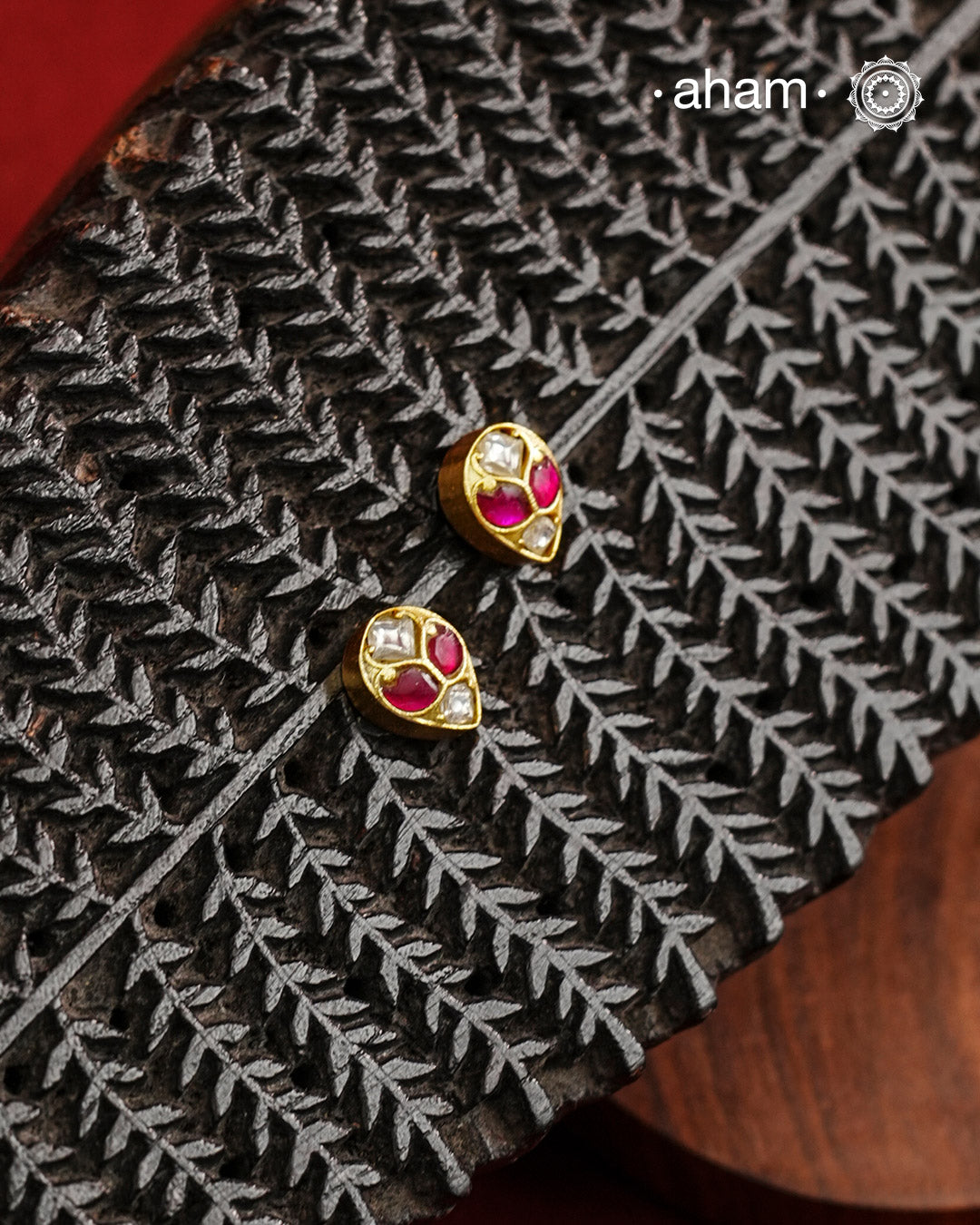 Gold Polish Silver Studs