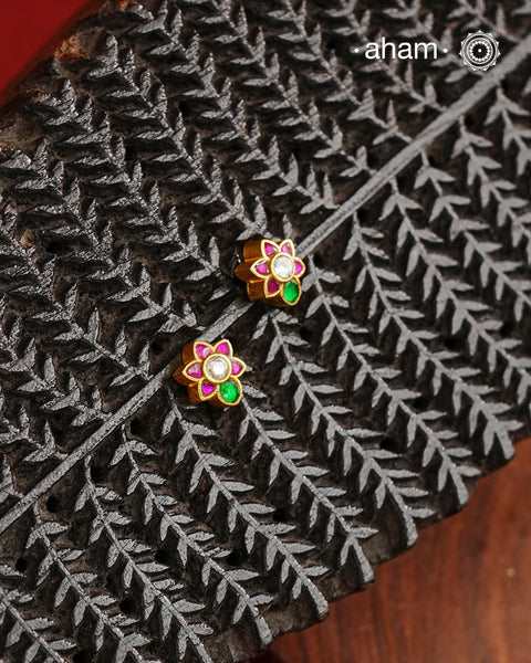 Mini Gold Polish Silver Studs