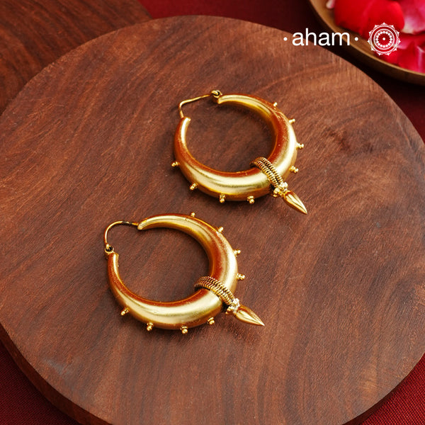 Gold Polish Silver Hoops