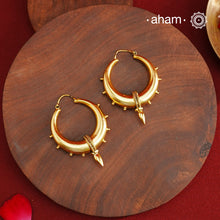 Gold Polish Silver Hoops