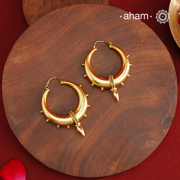 Gold Polish Silver Hoops