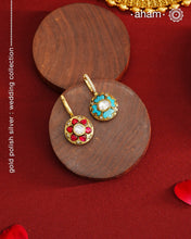 Two Sided Gold Polish Silver Hoops