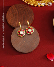 Two Sided Gold Polish Silver Hoops