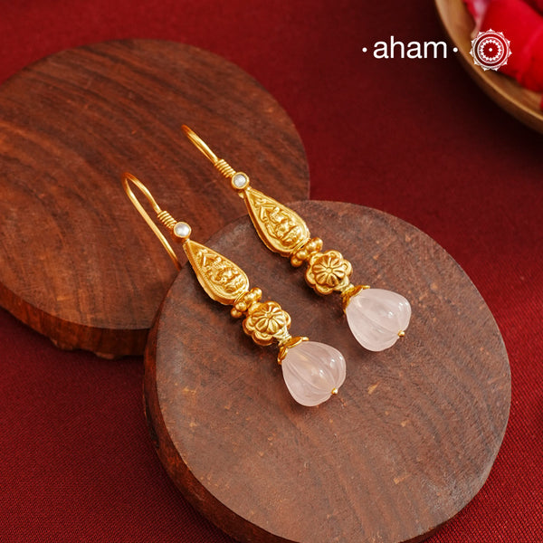 Lakshmi Gold Polish Silver Earrings