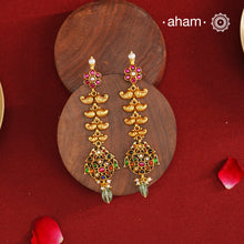 Peacock Ambi Gold Silver Earrings