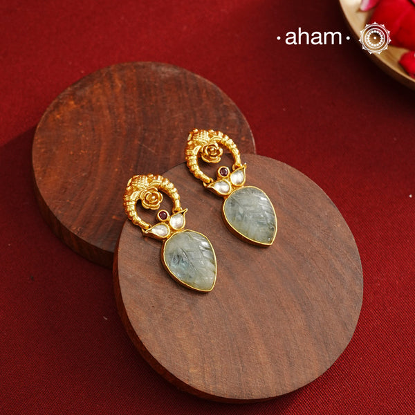 Gold Polish Silver Earrings