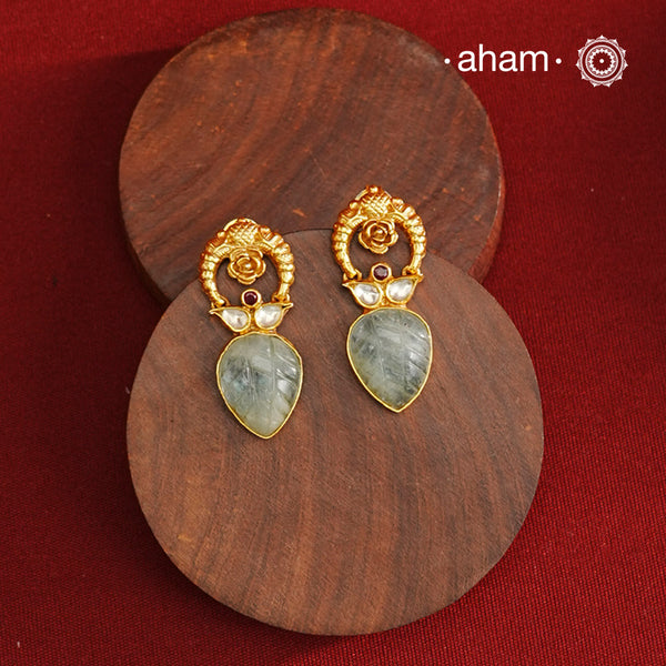 Gold Polish Silver Earrings