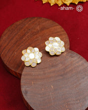 Mother of Pearl Gold Polish Silver studs
