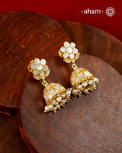 Mother of Pearl Gold Polish Silver Jhumkie