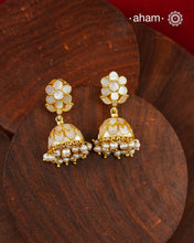 Mother of Pearl Gold Polish Silver Jhumkie