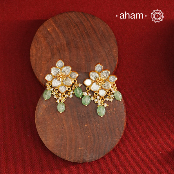 Gold Polish Silver Earrings