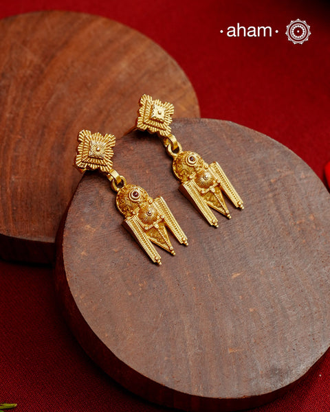 Gold Polish Silver Earrings