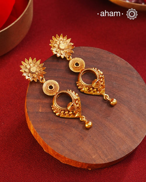 Gold Polish Silver Earrings