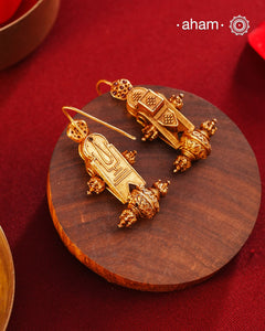 Gold Polish Silver Earrings