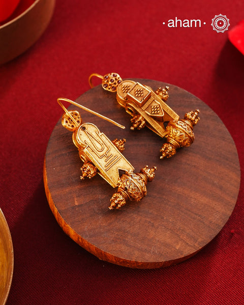 Gold Polish Silver Earrings