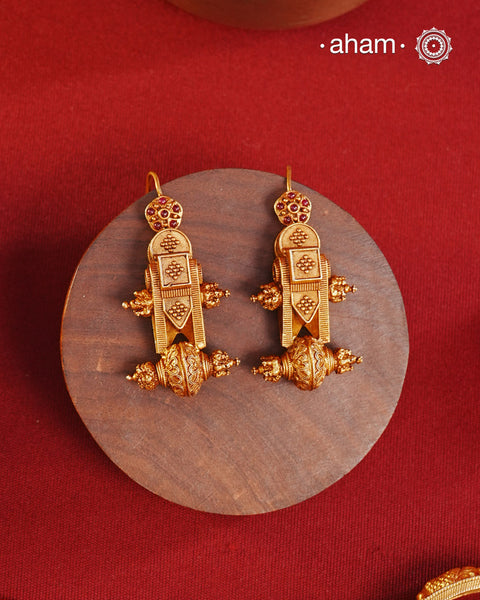 Gold Polish Silver Earrings