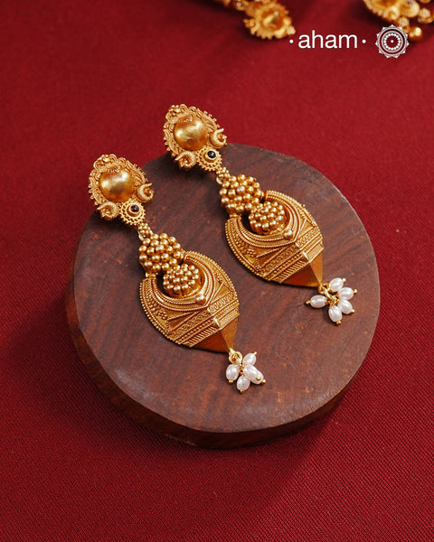 Gold Polish Silver Earrings