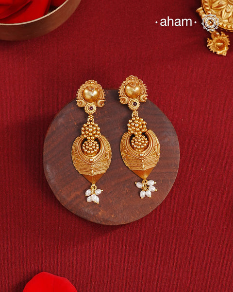 Gold Polish Silver Earrings