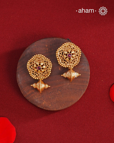 Gold Polish Silver Earrings