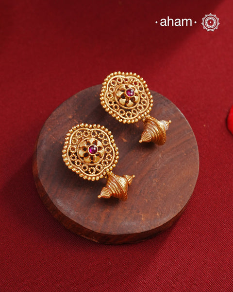 Gold Polish Silver Earrings