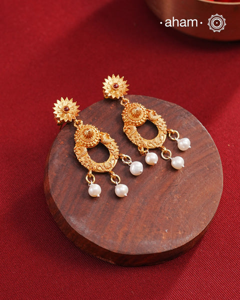 Gold Polish Silver Earrings