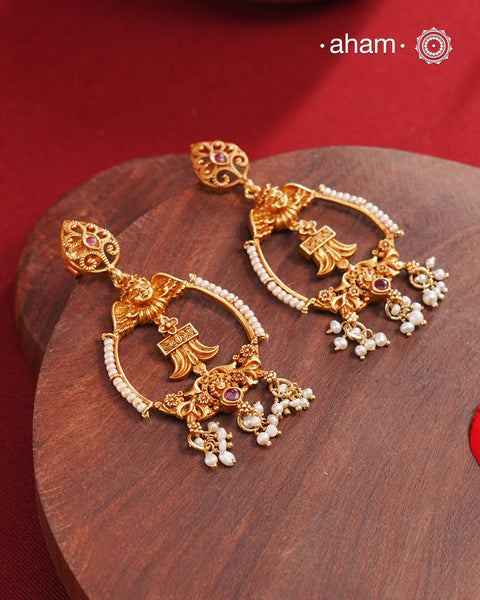 Gold Polish Silver Earrings